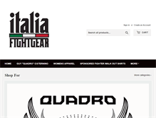 Tablet Screenshot of italiafightgear.com